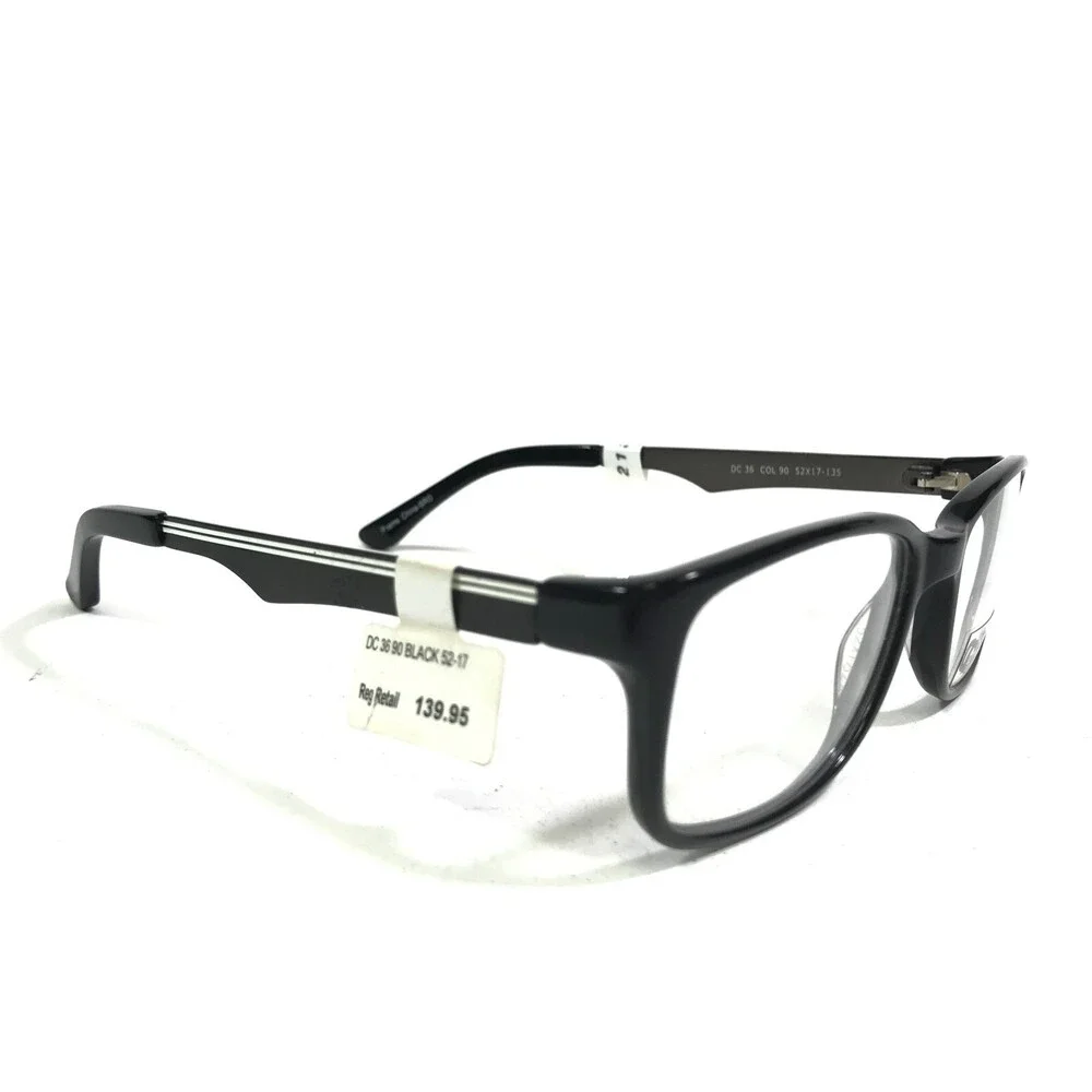 City Eyewear DC 36 COL 90 Eyeglasses Frames Black Square Full Rim 52-17-135